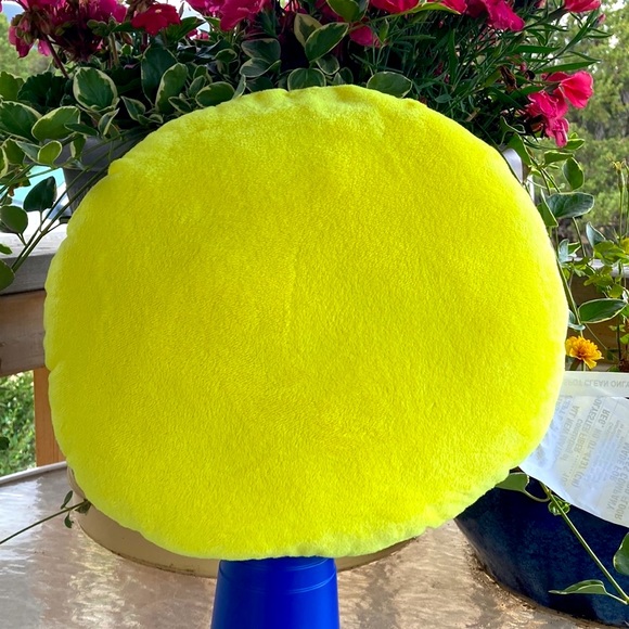 Emoji Expressions Smiley Face 🤓 Black Glasses White Teeth Plush Pillow 13” NEW! - Picture 3 of 16